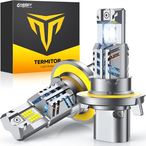 FAHREN 9008/H13 Fog Light Bulbs, 70000LM High Brightness, 32 CSP Chips, 6500K Cool White, Plug and Play, 1:1 Halogen Size, IP68 Waterproof, Long Lifespan, Pack of 2