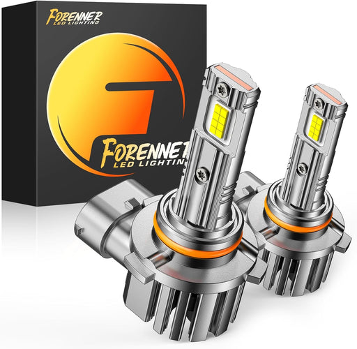 forenner 9006/HB4 LED Headlight Bulbs, Ultra Brightness, 6500K Cool White, Quick Installation, 1:1 Halogen Size, HB4 Fog Light Bulbs, Plug and Play, Pack of 2