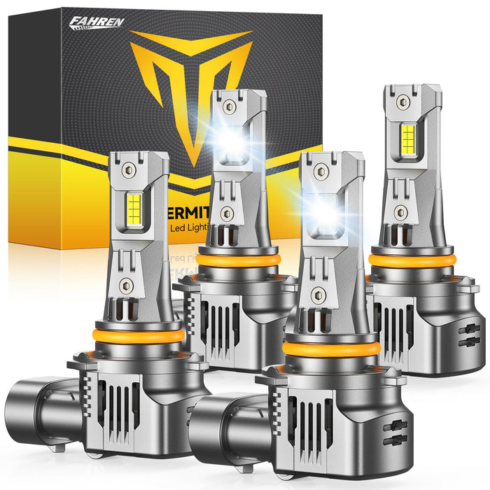 FAHREN H7 fog light bulbs, 60000LM 12X -Upgraded Brightness, 70,000 Hours Lifespan, Real 1:1 Halogen Mini Size, 6500K Cool White, 1:1 Mini Size, Plug and Play, Pack of 4 (2025 Updated)