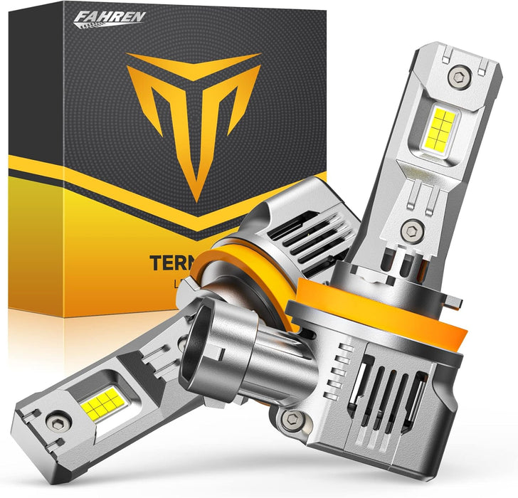FAHREN H11 Fog Bulbs, 𝟭𝟬𝟬𝟬𝟬𝟬𝗟𝗠 𝟭𝟱𝗫 Upgraded H11/H8/H9 Bright Lighting Bulb, Brighter 24 CSP Chips, Boost Epic Night Visibility, 6500K Cool White IP68 Waterproof, Pack of 2