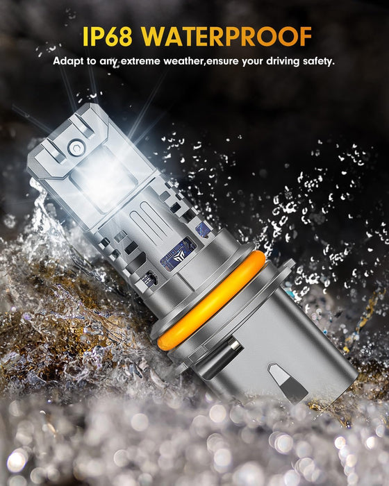 FAHREN 9007 HB5 LED headlight replacement bulbs with high lumen and waterproof build