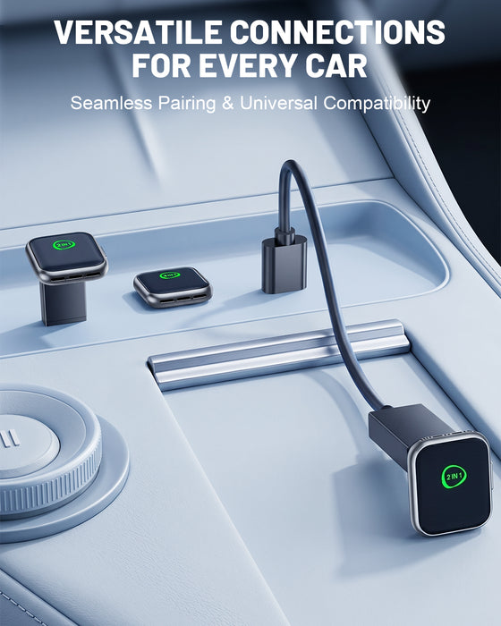 Fahren B3 T-Shaped Wireless CarPlay & Android Auto Adapter with One-Touch Disconnect