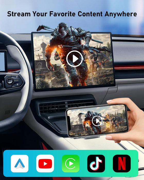 Carplay Android Auto adapter fits iPhone 8+ iOS10+ Android 11+