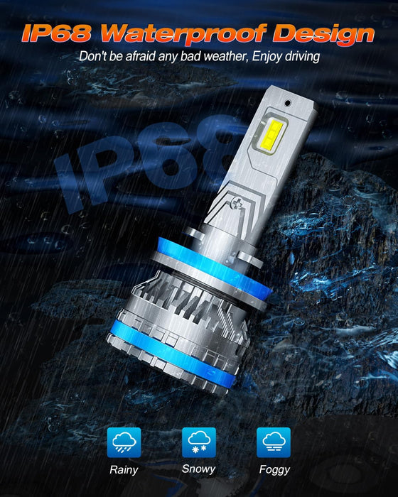 FAHREN H11 H8 H9 LED fog bulb pair 120W 6500K cool white long lifespan