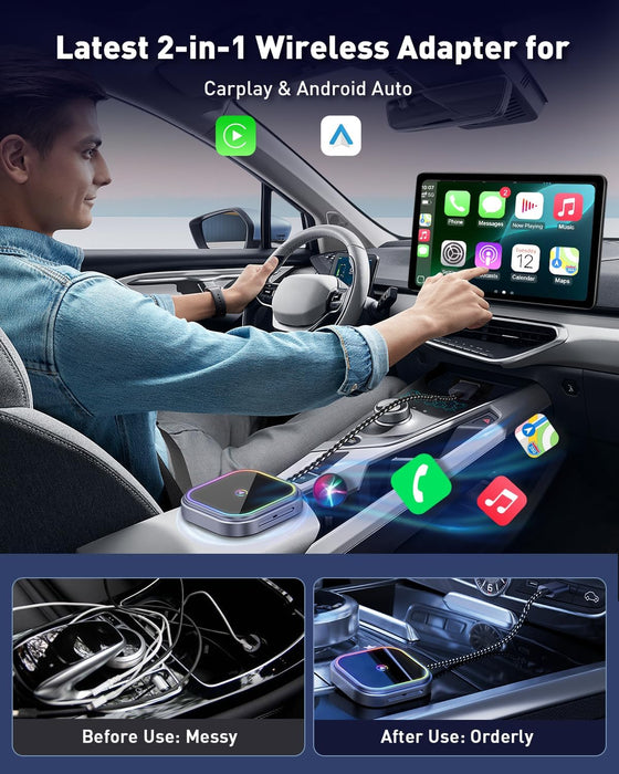 Fahren wireless CarPlay adapter with Bluetooth connection and mini size design