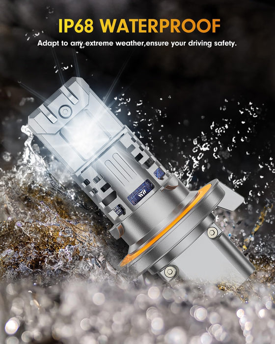 IP68 waterproof H13 9008 LED bulbs for fog lights 6500K cool white