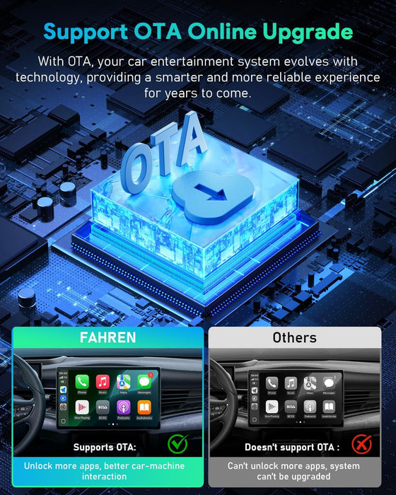 compact wireless Carplay dongle with fast connection support