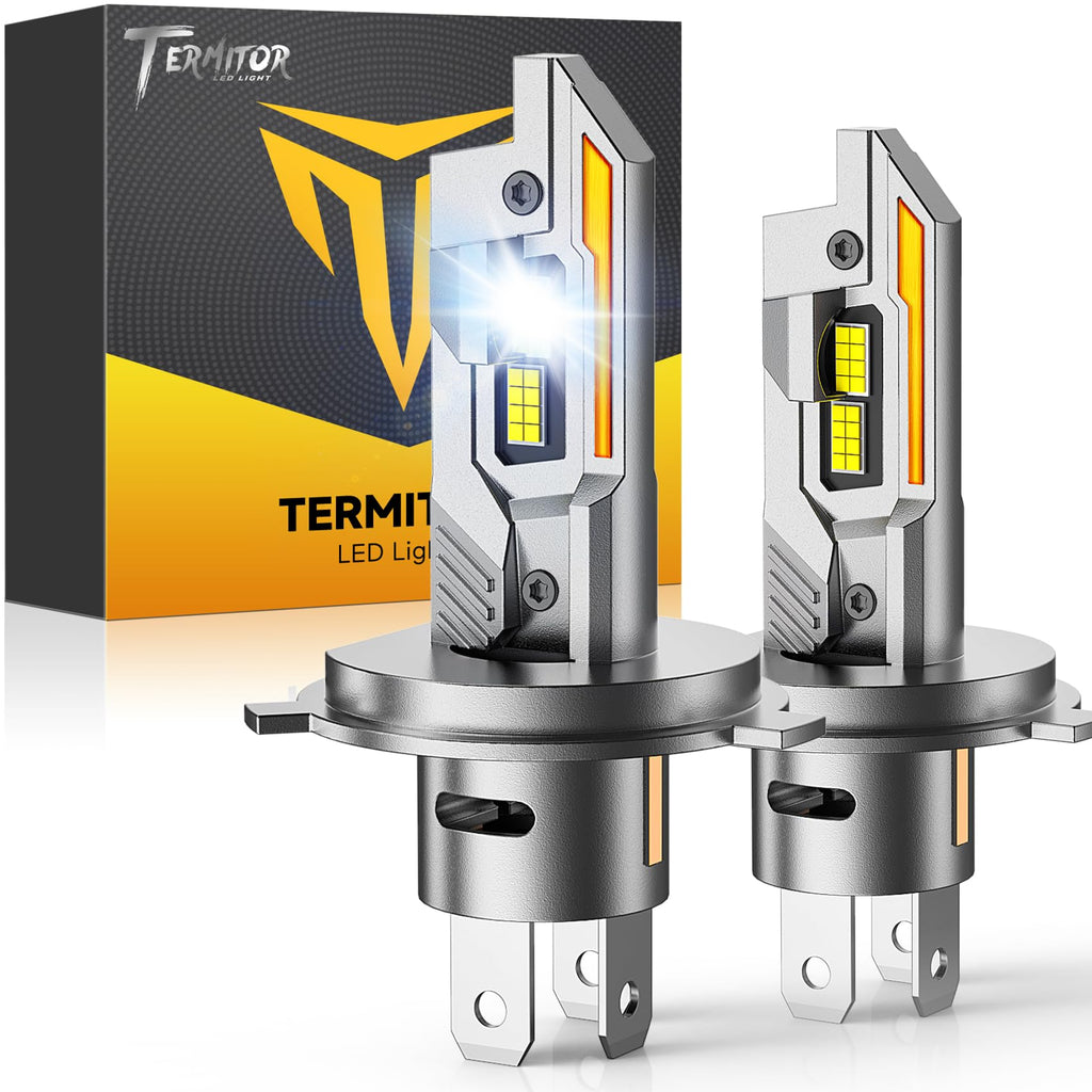 Termitor H4 9003 LED Headlight Bulbs, 50,000LM 6500K Cool White