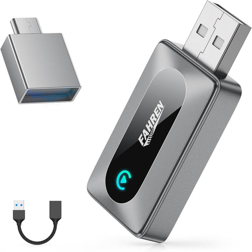 FAHREN 2025 Wireless CarPlay Adapter for iPhone - Fast Bluetooth & WiFi Connection