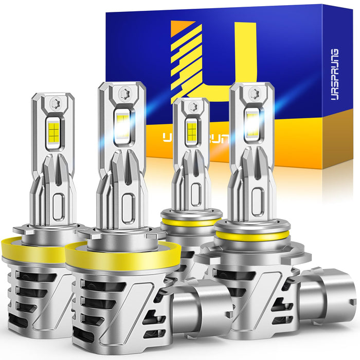 Ursprung H11 9005 fog light combo bulbs, 900% brighter, plug and play