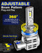 Cool white H8 H9 H11 fog bulbs, IP68 waterproof, high visibility