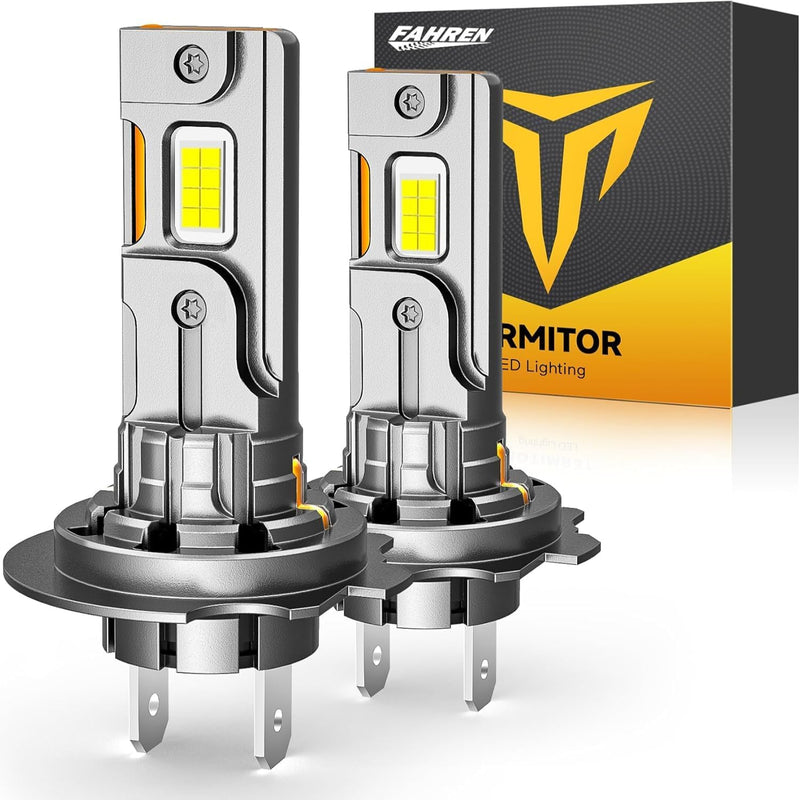 TERMITOR Upgraded H7 LED Bulbs, 45000LM 10X Brightness, 6500K White Super Bright (2-Pack)