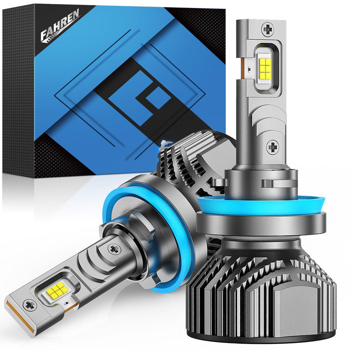 FAHREN H11 LED Bulbs, 6500K, IP68 Waterproof, Plug & Play (2-Pack)