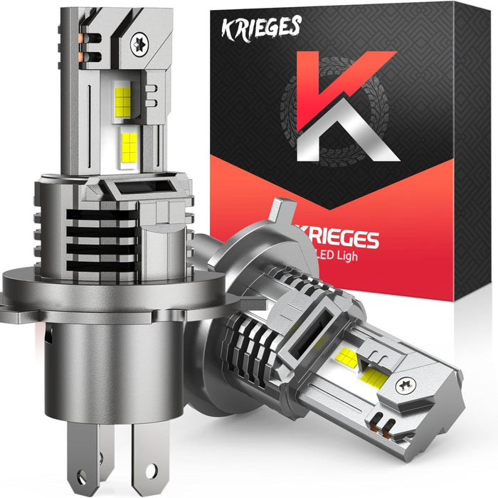 Krieges H4/9003 Bulbs, 6000K 900% High Brightness