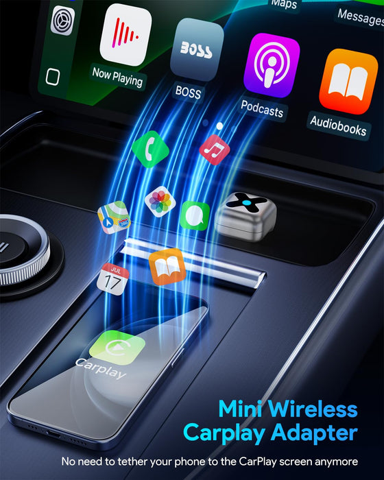 FAHREN 2-in-1 Wireless CarPlay Adapter, Wired to Wireless CarPlay & Android Auto