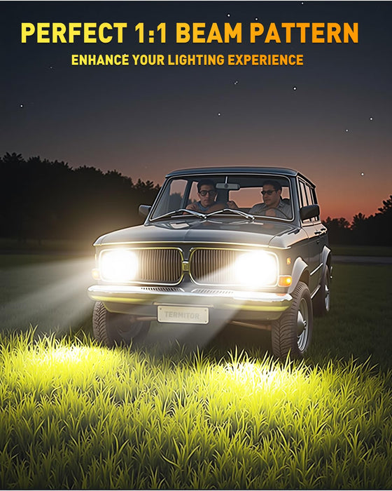 D5s headlight bulb, 45000LM 10X Brightness, 6500K Cool White, 1:1 D5S HID Bulb size