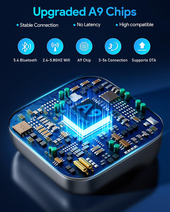 FAHREN 2-in-1 Wireless CarPlay Adapter, Wired to Wireless CarPlay & Android Auto