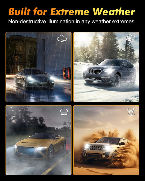 Termitor D1S Headlight Bulb 6000K Xenon HID – 400% Brighter, 35W High/Low Beam