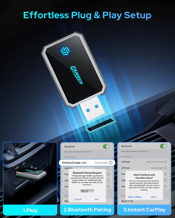 FAHREN Latest-Gen Wireless CarPlay Adapter
