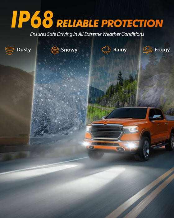 FAHREN H8 LED Fog Light Bulbs, 800% Brighter CSP LED Fog Lamps