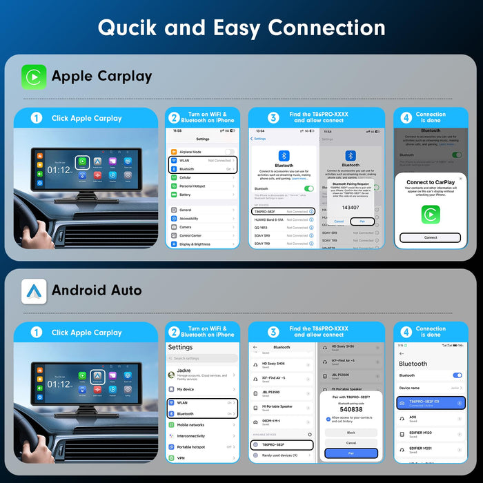 FAHREN Wireless CarPlay Screen for Car F01 CarPlay